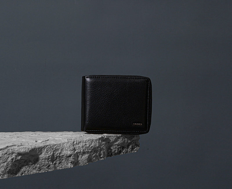 1579 Portefeuille Zippé Homme en Cuir Véritable – Grande Capacité & Sécurité Premium