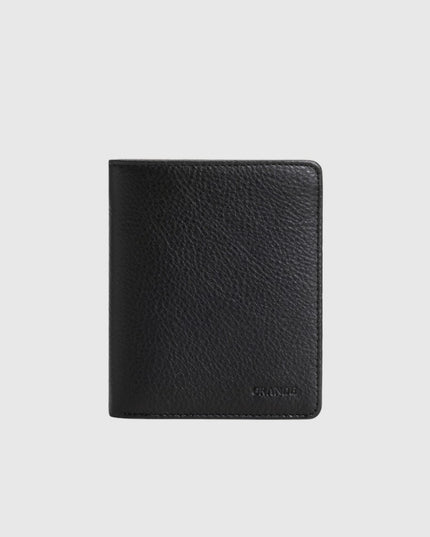 1502 Men's Genuine Black Leather Wallet – Elegance and Practicality