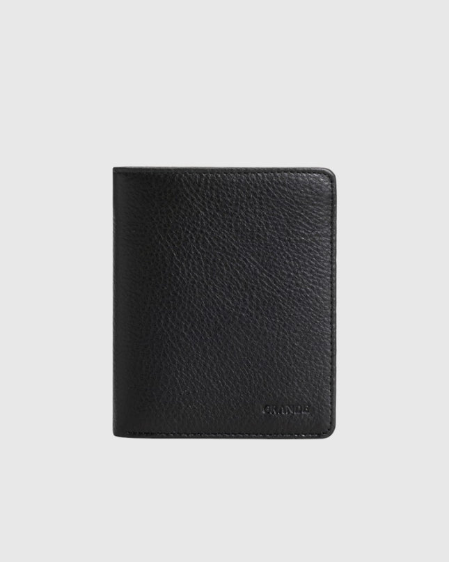 1502 Men's Genuine Black Leather Wallet – Elegance and Practicality