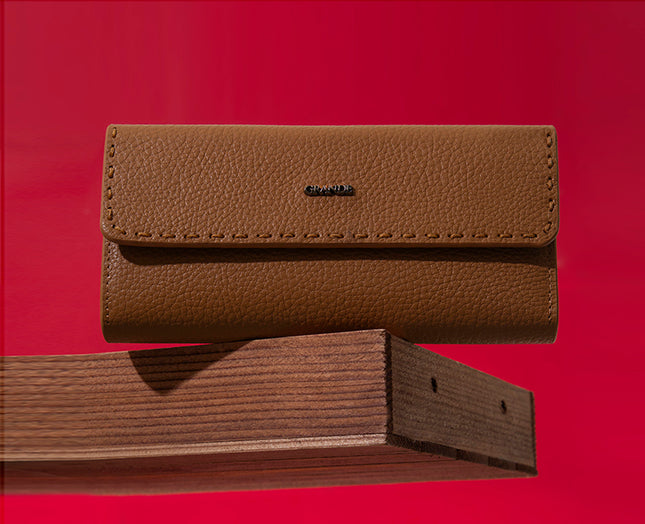 2732 Portefeuille Long Femme en Cuir Véritable – Grande Capacité Élégante