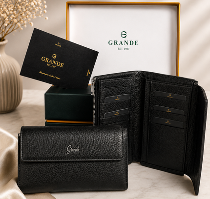 Alessia Grande® – Portefeuille Cuir Femme Premium