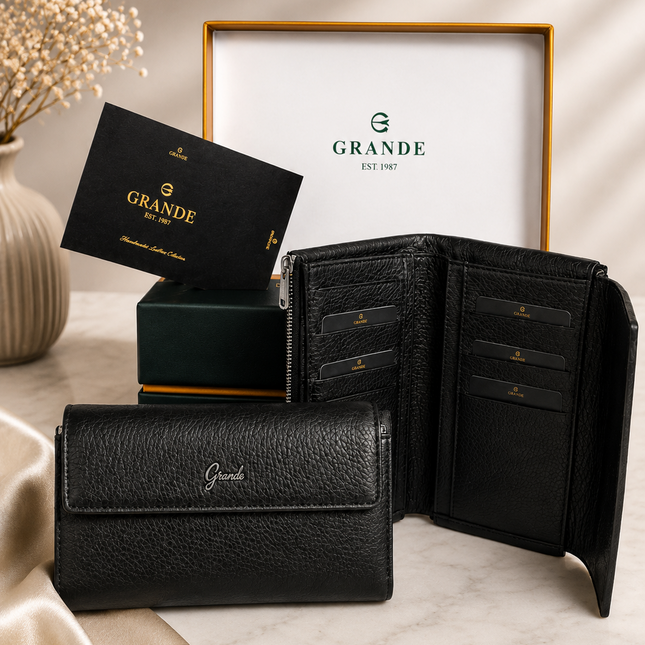 Alessia Grande® – Portefeuille Cuir Femme Premium