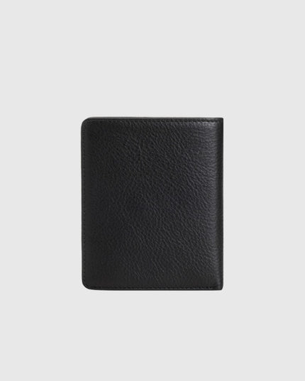 1502 Men's Genuine Black Leather Wallet – Elegance and Practicality