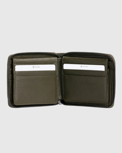 1579 Portefeuille Zippé Homme en Cuir Véritable – Grande Capacité & Sécurité Premium