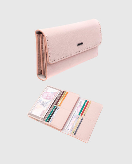 2732 Portefeuille Long Femme en Cuir Véritable – Grande Capacité Élégante