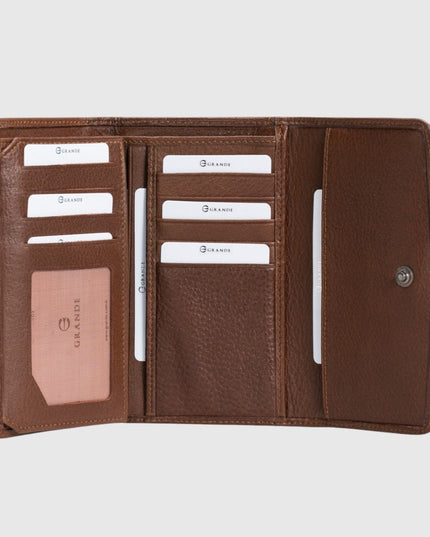 2725 Portefeuille Long Femme en Cuir Véritable – Grande Capacité & Élégance