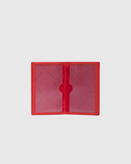 725 Porte-Cartes Rouge en Cuir Véritable – Élégance et Minimalisme