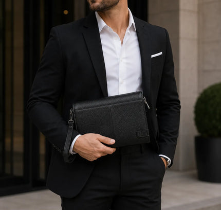 Le Concorde Bond London® - Pochette Cuir Noir Homme