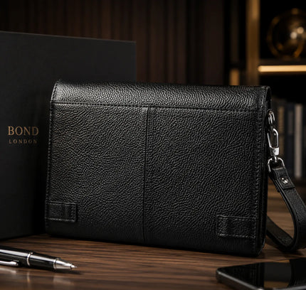 Le Concorde Bond London® - Pochette Cuir Noir Homme