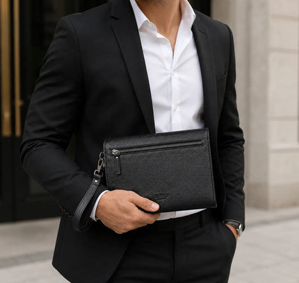 Le Concorde Bond London® - Pochette Cuir Noir Homme