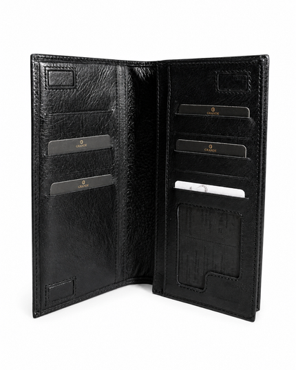 1764 Portefeuille Long Homme en Cuir Véritable – Grande Capacité avec Porte-Cartes et Compartiment Billets
