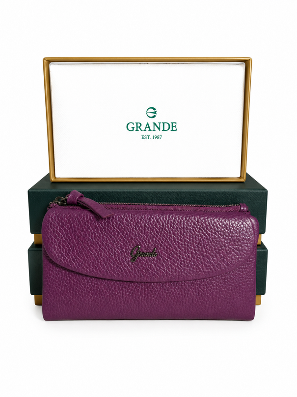 2602 Portefeuille Femme Grande® | Grand Format Zippé avec Compartiments Cartes & Monnaie