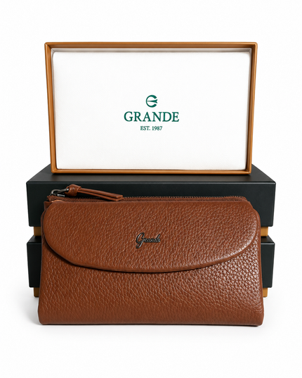 2602 Portefeuille Femme Grande® | Grand Format Zippé avec Compartiments Cartes & Monnaie