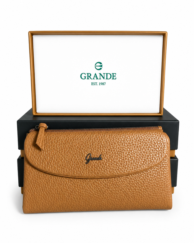 2602 Portefeuille Femme Grande® | Grand Format Zippé avec Compartiments Cartes & Monnaie
