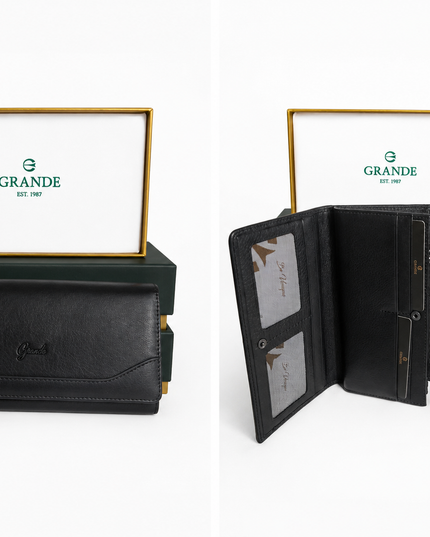 2664 Portefeuille Femme Grande® | Grande Capacité, Compartiments Cartes & Poche Zippée