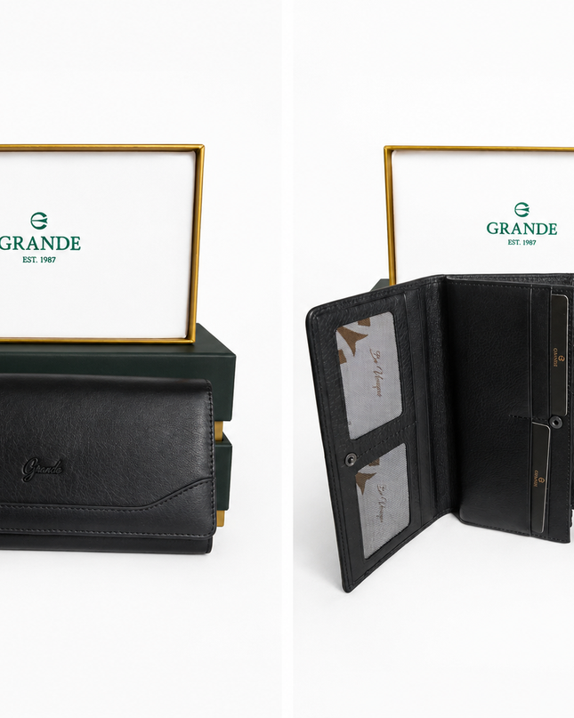 2664 Portefeuille Femme Grande® | Grande Capacité, Compartiments Cartes & Poche Zippée