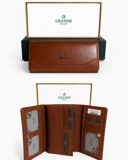 2664 Portefeuille Femme Grande® | Grande Capacité, Compartiments Cartes & Poche Zippée