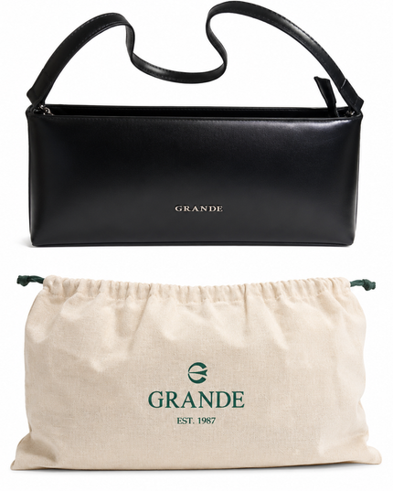 9038 Sac à Main Élégant Grande® – Noir Intemporel