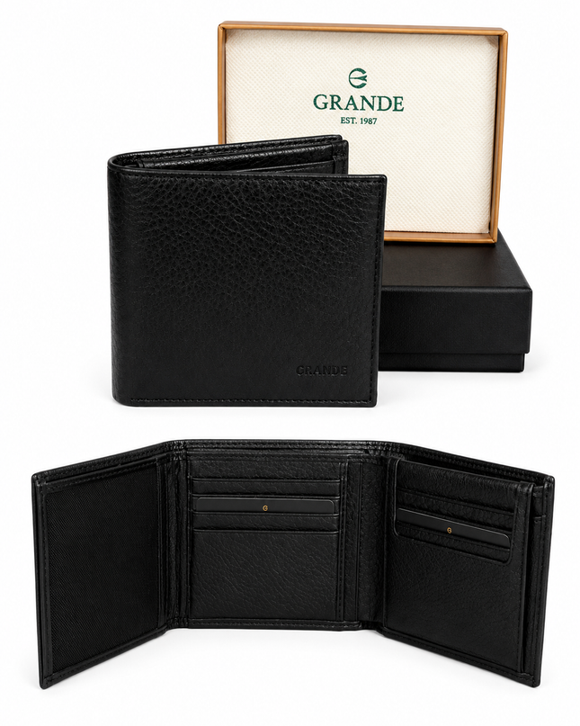 1411 Portefeuille Homme Grande 1411 – Marron Cuir Véritable