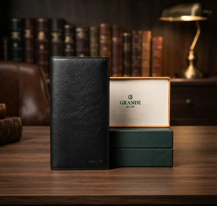 Le Vendôme Grande® – Portefeuille Homme Long en Cuir Véritable