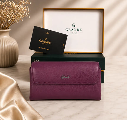 Alessia Grande® – Portefeuille Cuir Femme Premium
