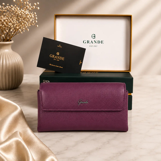 Alessia Grande® – Portefeuille Cuir Femme Premium