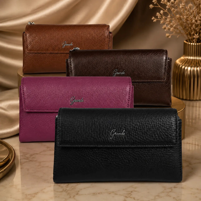 Alessia Grande® – Portefeuille Cuir Femme Premium