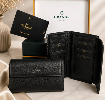 Alessia Grande® – Portefeuille Cuir Femme Premium