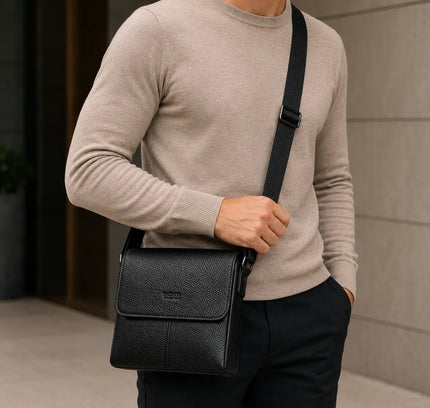 Le Vincennes Grande® - Sac Bandoulière Homme en Cuir Véritable