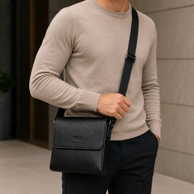 Sac Bandoulière Homme en Cuir Véritable