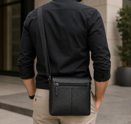 Le Vincennes Grande® - Sac Bandoulière Homme en Cuir Véritable