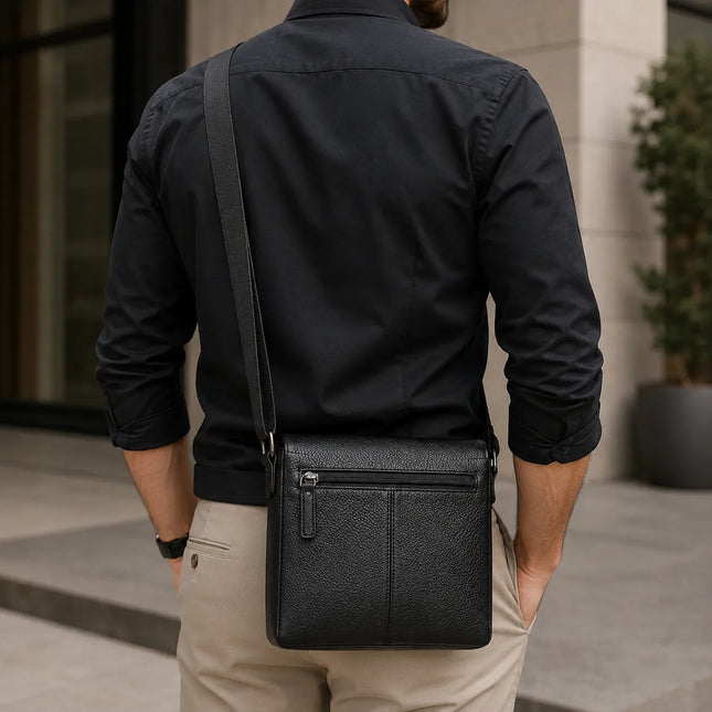 Sac Bandoulière Homme en Cuir Véritable