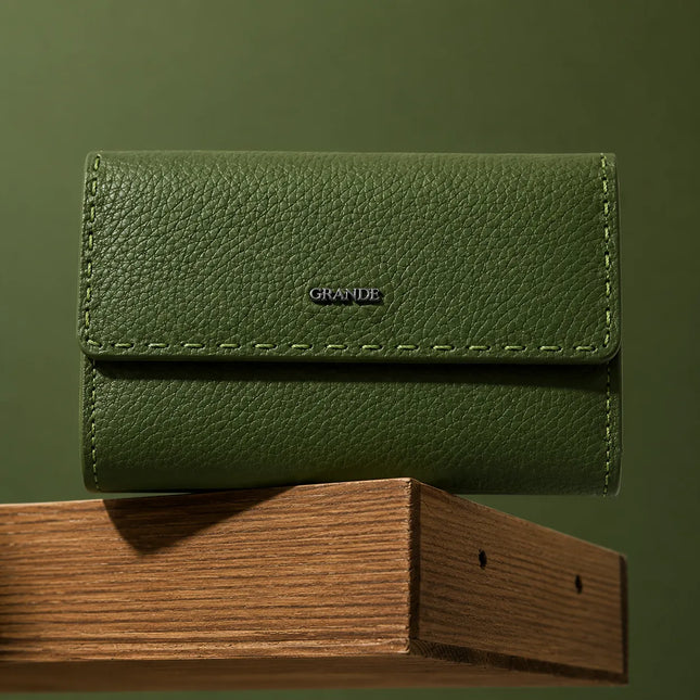 Grande® Sandra – Le Portefeuille Compact en Cuir Véritable