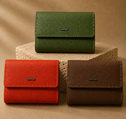 Grande® Sandra – Le Portefeuille Compact en Cuir Véritable