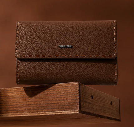 Grande® Sandra – Le Portefeuille Compact en Cuir Véritable