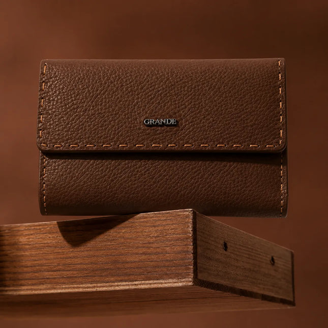 Grande® Sandra – Le Portefeuille Compact en Cuir Véritable