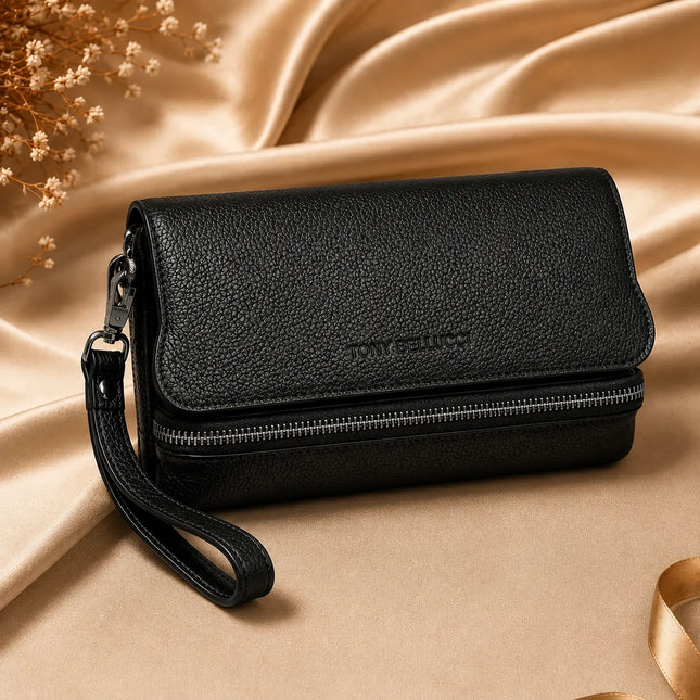 Alessandro Tony Bellucci® – Pochette Homme en Cuir Véritable